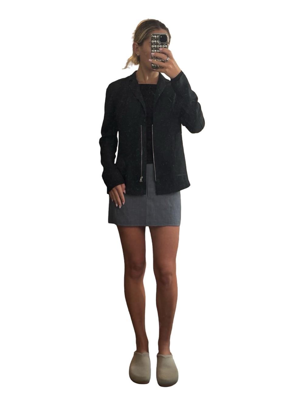 rag & bone Tailored Bomber with Zipper & Collar